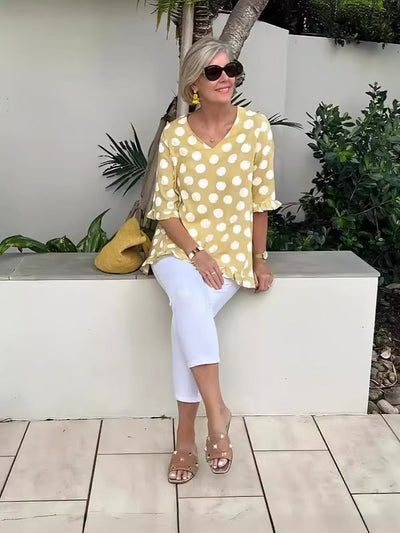 Bloomie - Stylish V-Neck Blouse