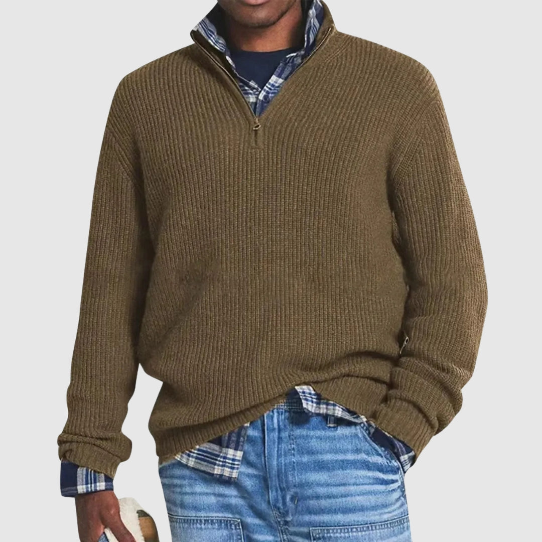 Louis | Modern Quarter-Zip Sweater