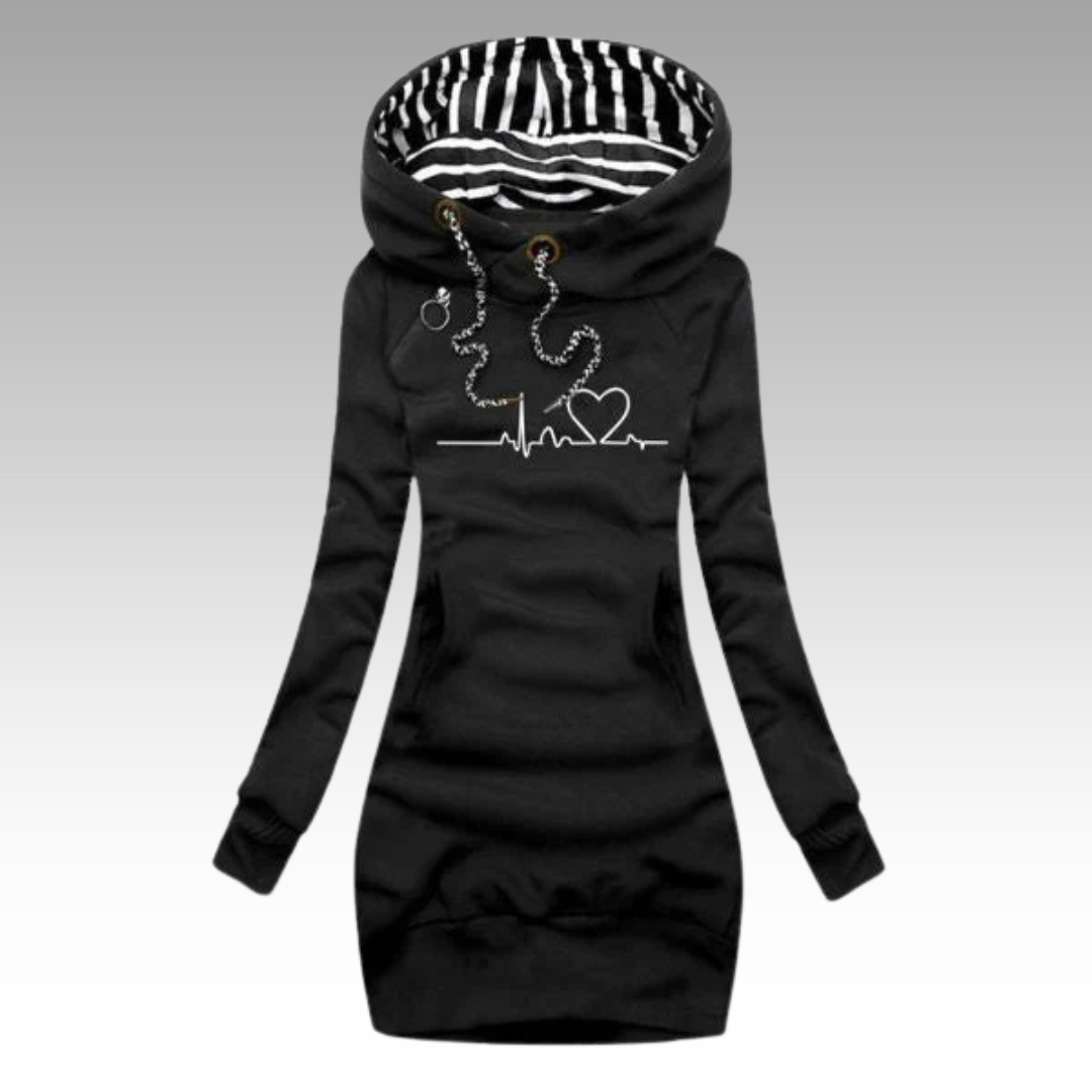 Knitelle™ - Stilvolles & Bequemes Strickkleid mit Print