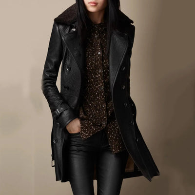 Victoria™ - Luxurious Leather Coat