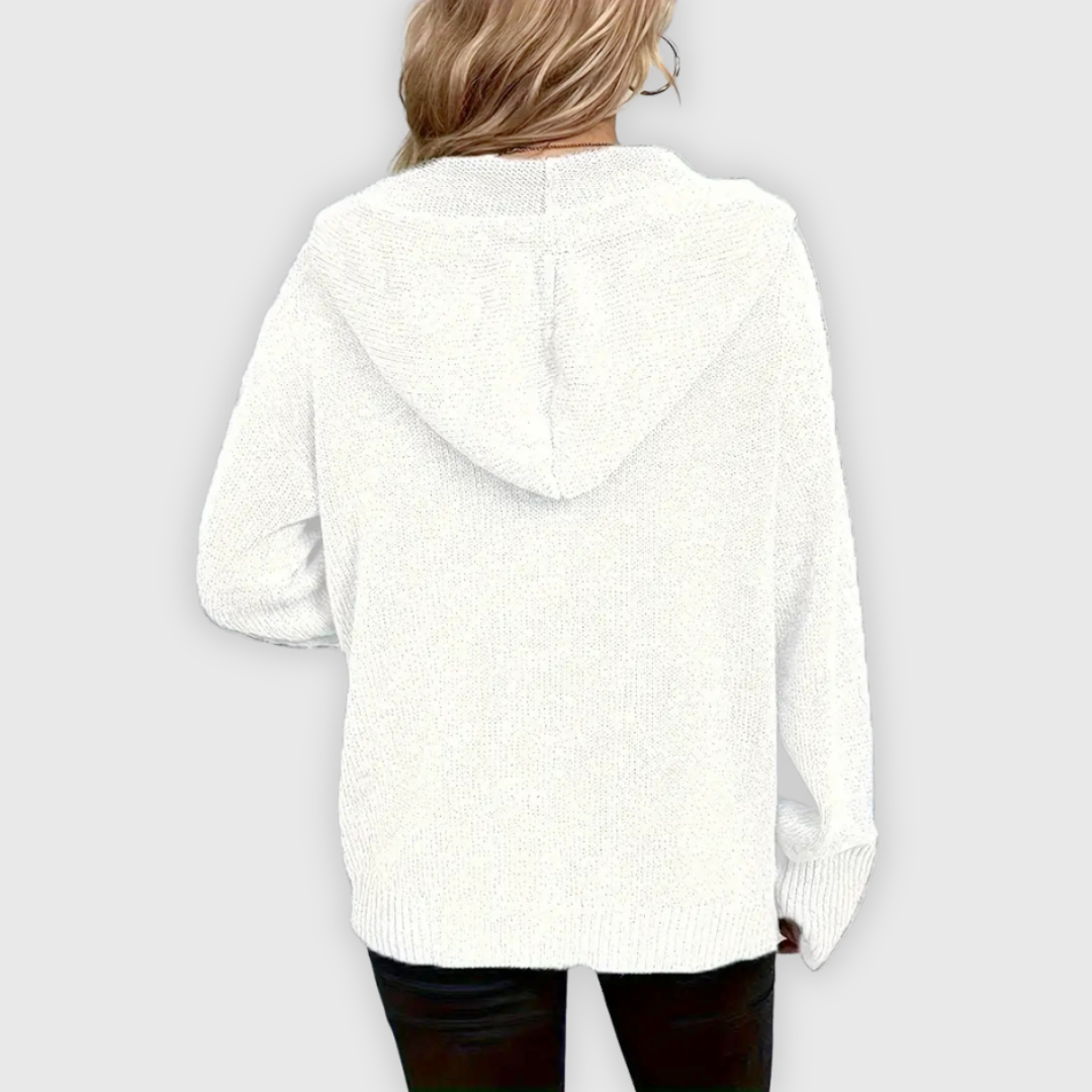 Chivana™ - Stylischer & Schicker Langarm-Hoodie mit Knopfleiste