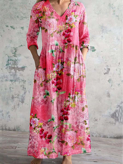 Celestine | Maxi Dress with Vintage Floral Print