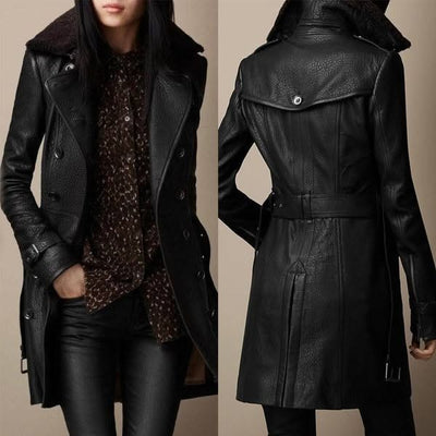 Victoria™ - Luxurious Leather Coat
