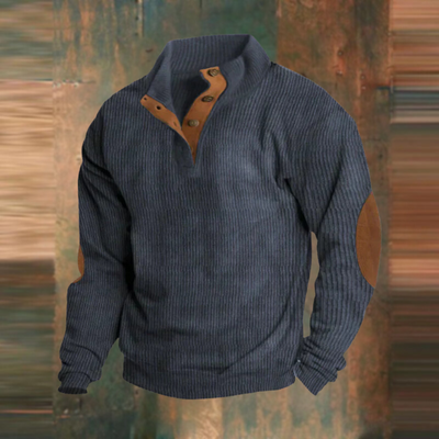 Casual sweatshirt with a high collar and long sleeves