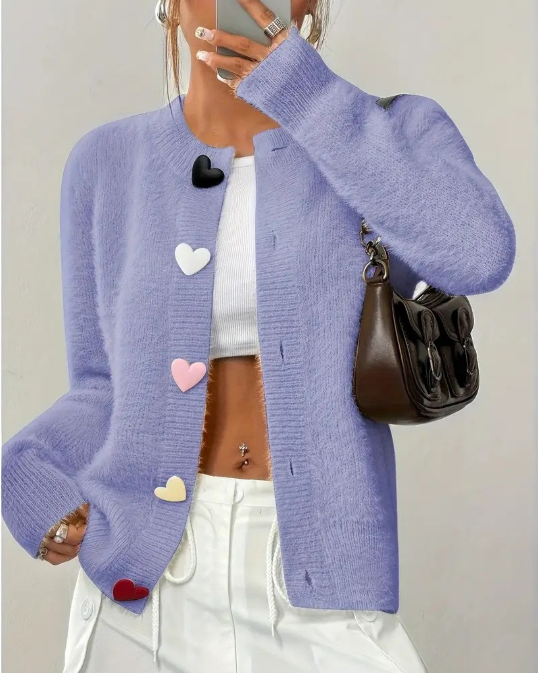 Talbot™ Heart Button Cardigan