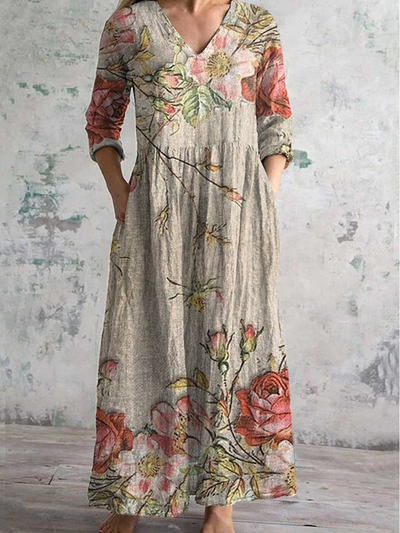 Celestine | Maxi Dress with Vintage Floral Print