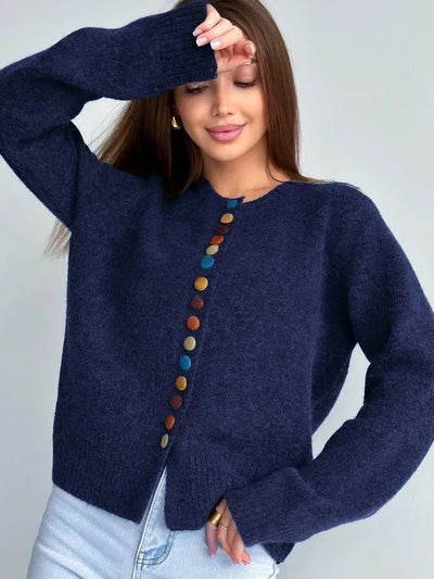 THE NOELLE | BUTTON-ACCENT CARDIGAN