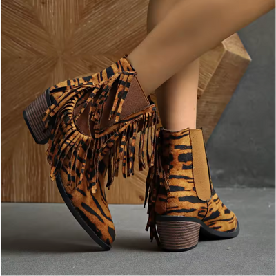 Mia® | Luxury Fringe Ankle Boots