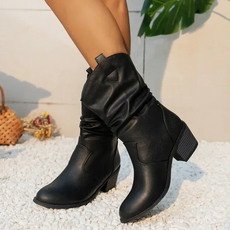 Mia® | Classic Mid-Calf Western Boots