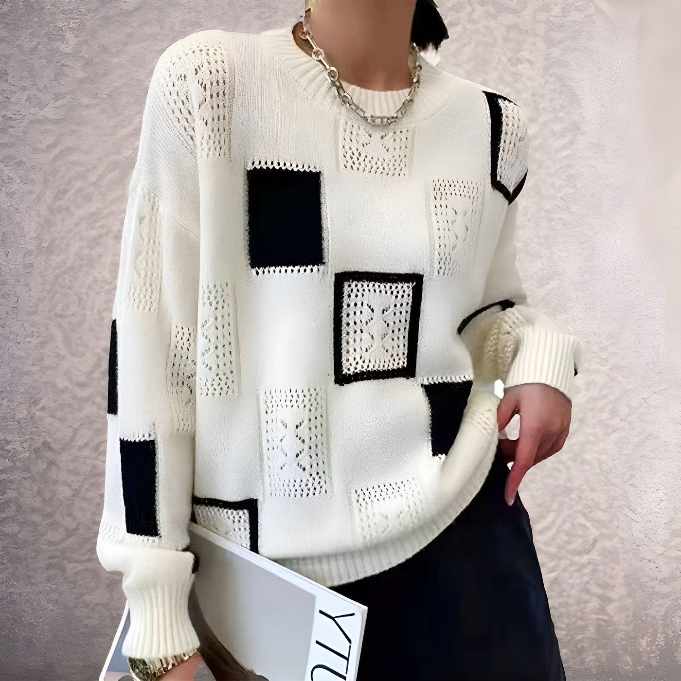 Talbot™ | Women's Geometric Knitted Sweater
