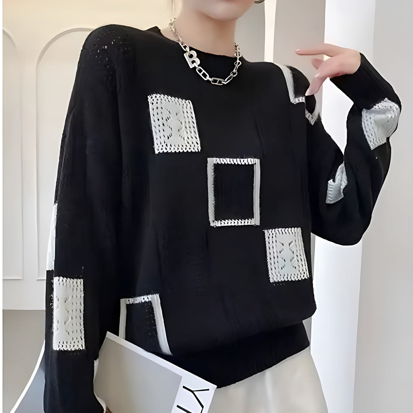 Talbot™ | Women's Geometric Knitted Sweater