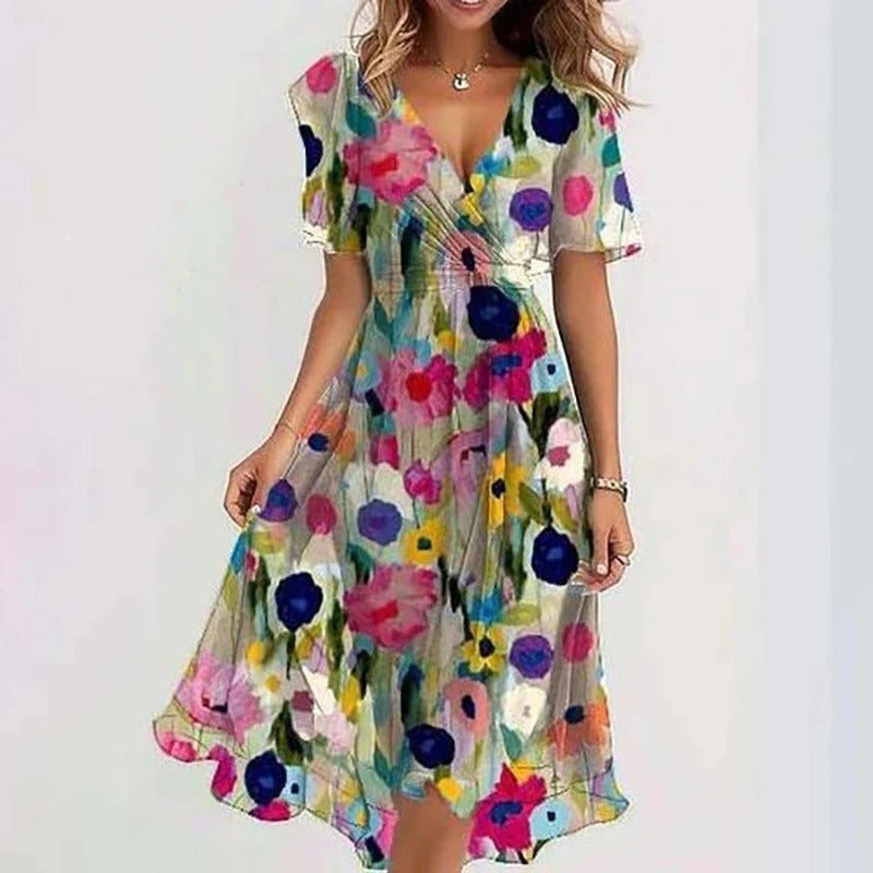Yara | Elegant Colorful Dress