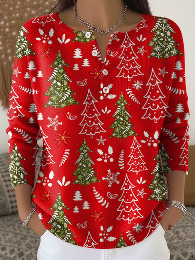 Sofie – Christmas Jumper With Buttons
