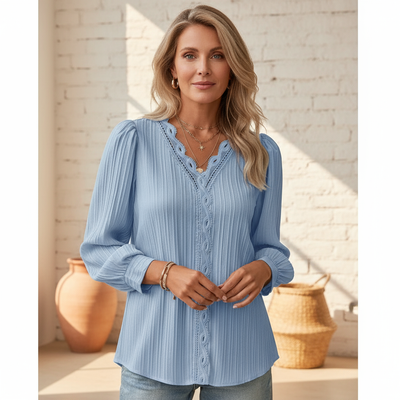 Kalea - Elegant Pintuck Blouse
