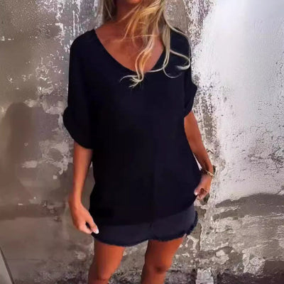 Daniela - Comfy Casual V-Neck Top